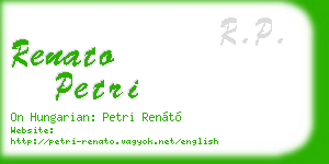 renato petri business card